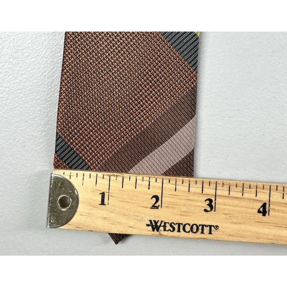 Ben Sherman Silk Tie Plaid Hand Made Mens Necktie 2 5/8